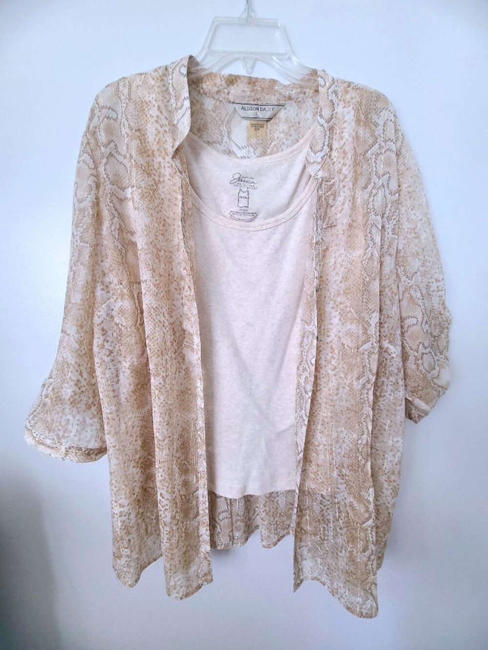 2 piece Sheer Snakeprint Blouse & Top.